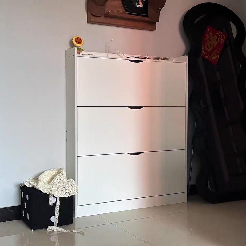 Minimalistyczna Ultracienka Szafka na Buty z Drewna MDF View 14