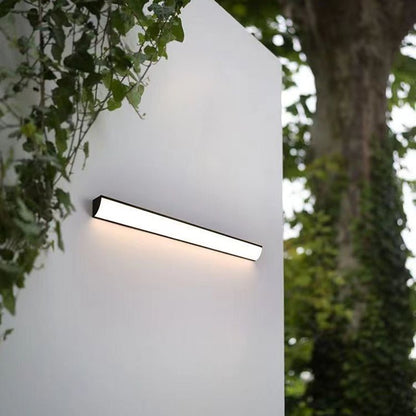 Minimalistyczna Wodoodporna Zewnętrzna Lampa Ścienna LED Aluminiowa Prostokątna Front