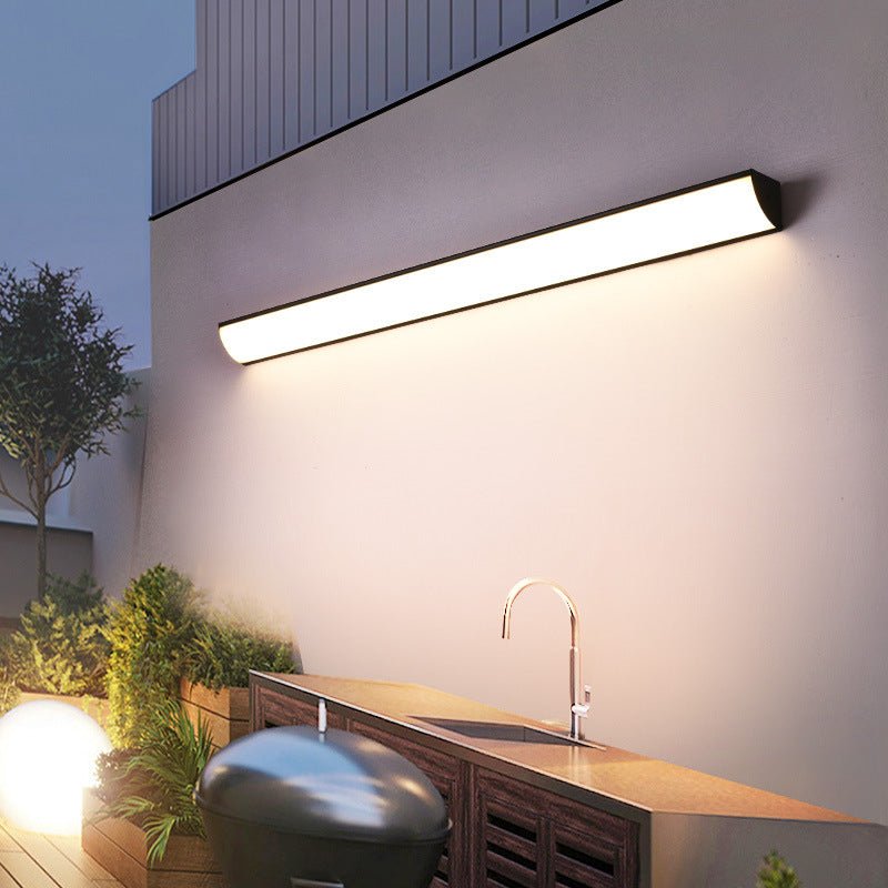 Minimalistyczna Wodoodporna Zewnętrzna Lampa Ścienna LED Aluminiowa Prostokątna View 15