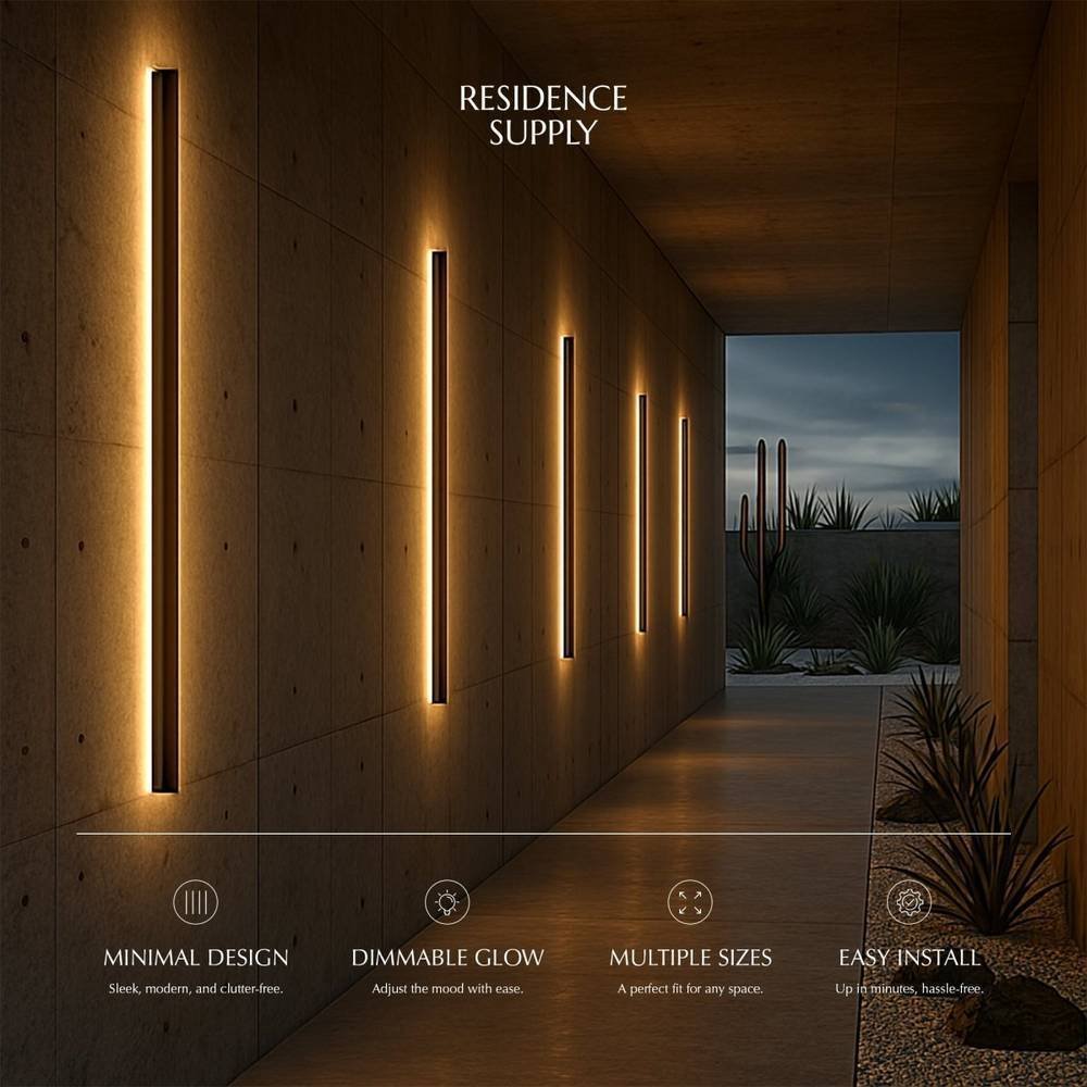 Minimalistyczna Zewnętrzna Lampa Ścienna LED Aluminiowa View 15