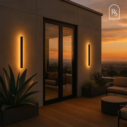 Minimalistyczna Zewnętrzna Lampa Ścienna LED Aluminiowa View 18