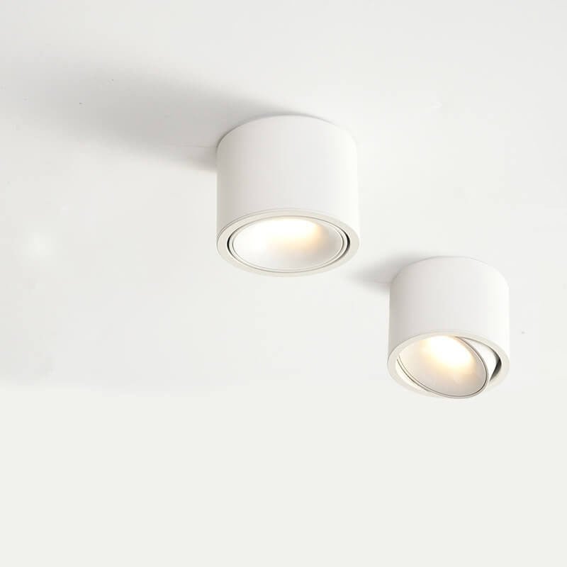 Minimalistyczny Aluminiowy Plafon Sufitowy LED Regulowany Reflektorek Front