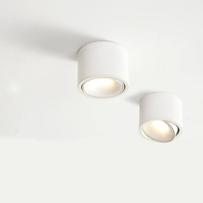 Minimalistyczny Aluminiowy Plafon Sufitowy LED Regulowany Reflektorek Front