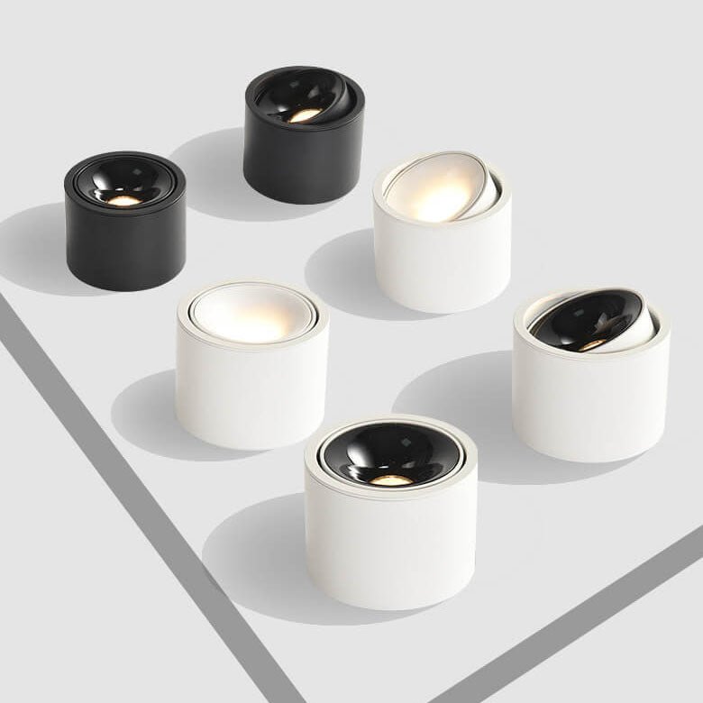 Minimalistyczny Aluminiowy Plafon Sufitowy LED Regulowany Reflektorek Full