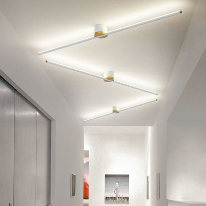 Minimalistyczny Liniowy Plafon Sufitowy LED Close Up