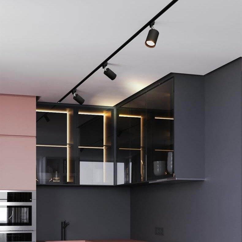 Modern Tubular Track Lighting 3/4/5 Light LED Flush Mount Lighting Back