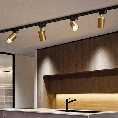 Modern Tubular Track Lighting 3/4/5 Light LED Flush Mount Lighting Side