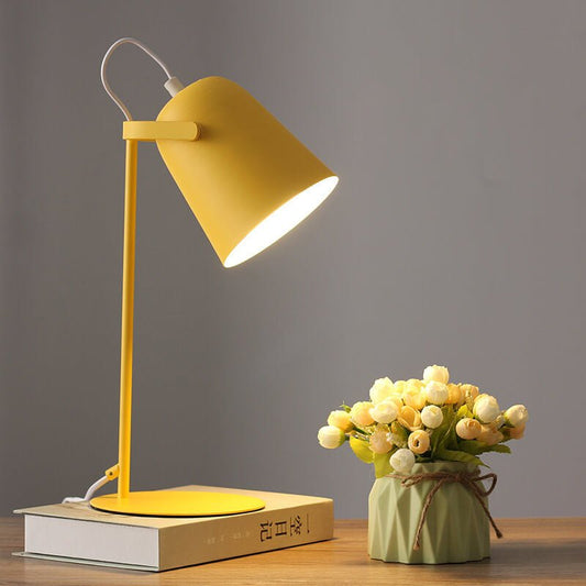 Nordic Macaron Color Creative Iron Bucket Design 1-Light Table Lamp Hero