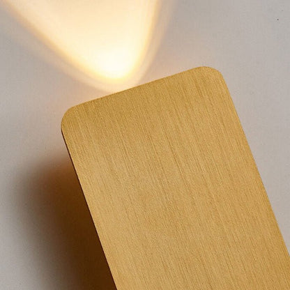 Nordic Minimalist Aluminum Rectangular Flat Panel 2-Light LED Wall Sconce Lamp Close Up