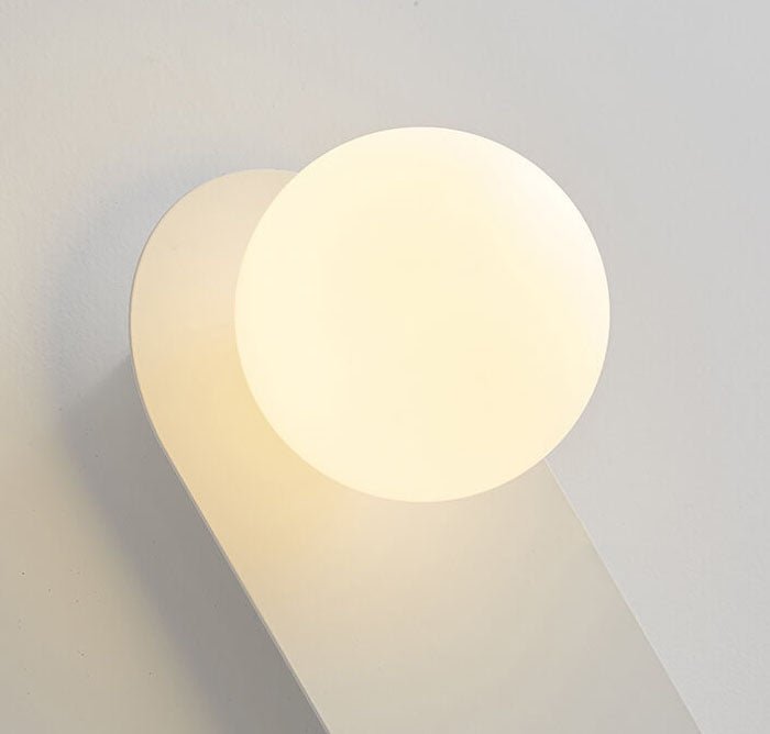 Nordic Minimalist Glass Ring Base 1-Light Wall Sconce Lamp Angle