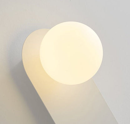 Nordic Minimalist Glass Ring Base 1-Light Wall Sconce Lamp Angle