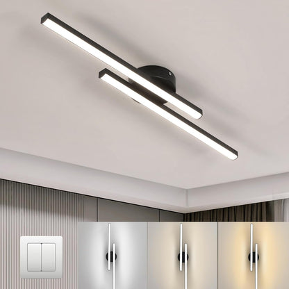 Nowoczesna Aluminiowa Długa Listwa Lampa Sufitowa LED Półzagłębiona Close Up