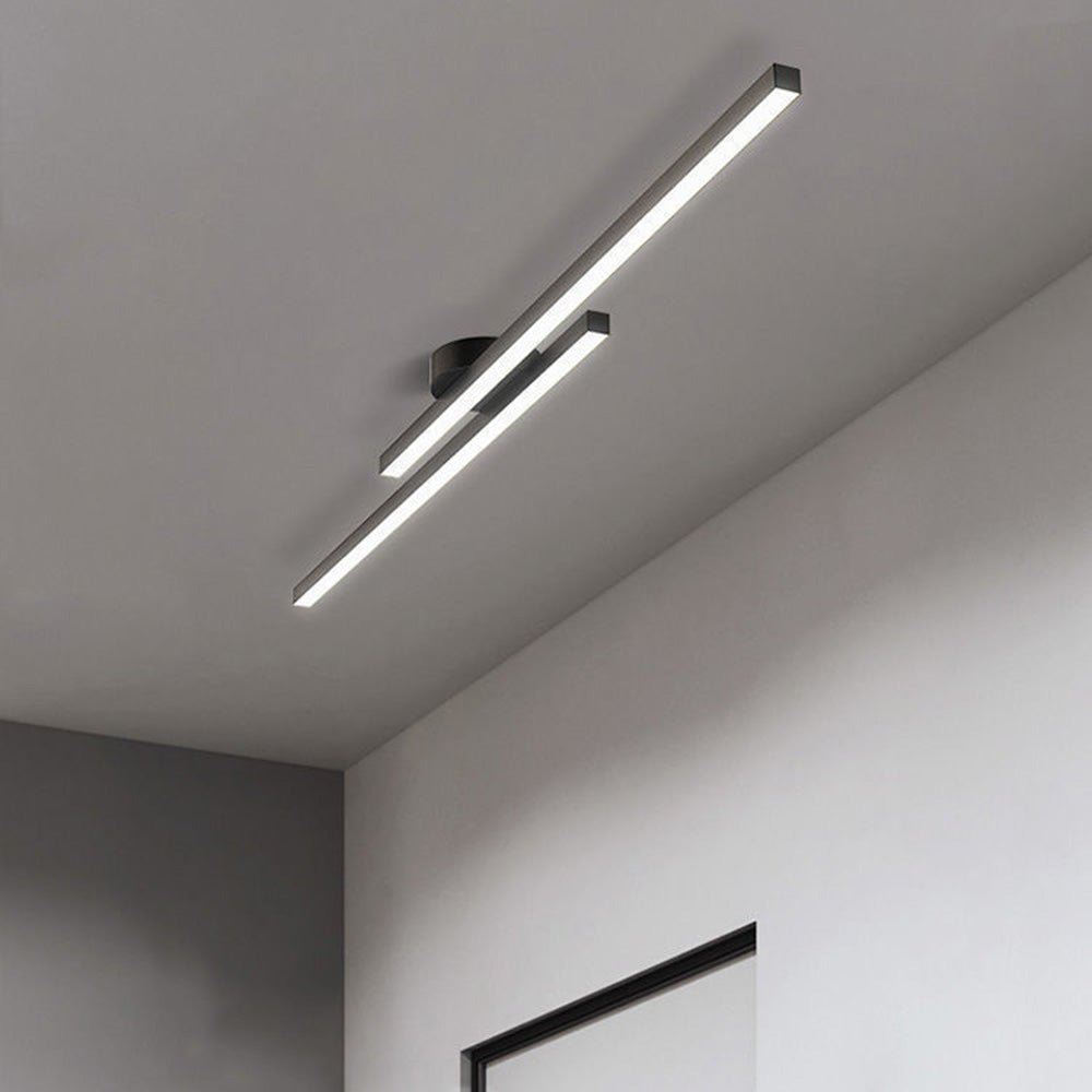 Nowoczesna Aluminiowa Długa Listwa Lampa Sufitowa LED Półzagłębiona Lifestyle