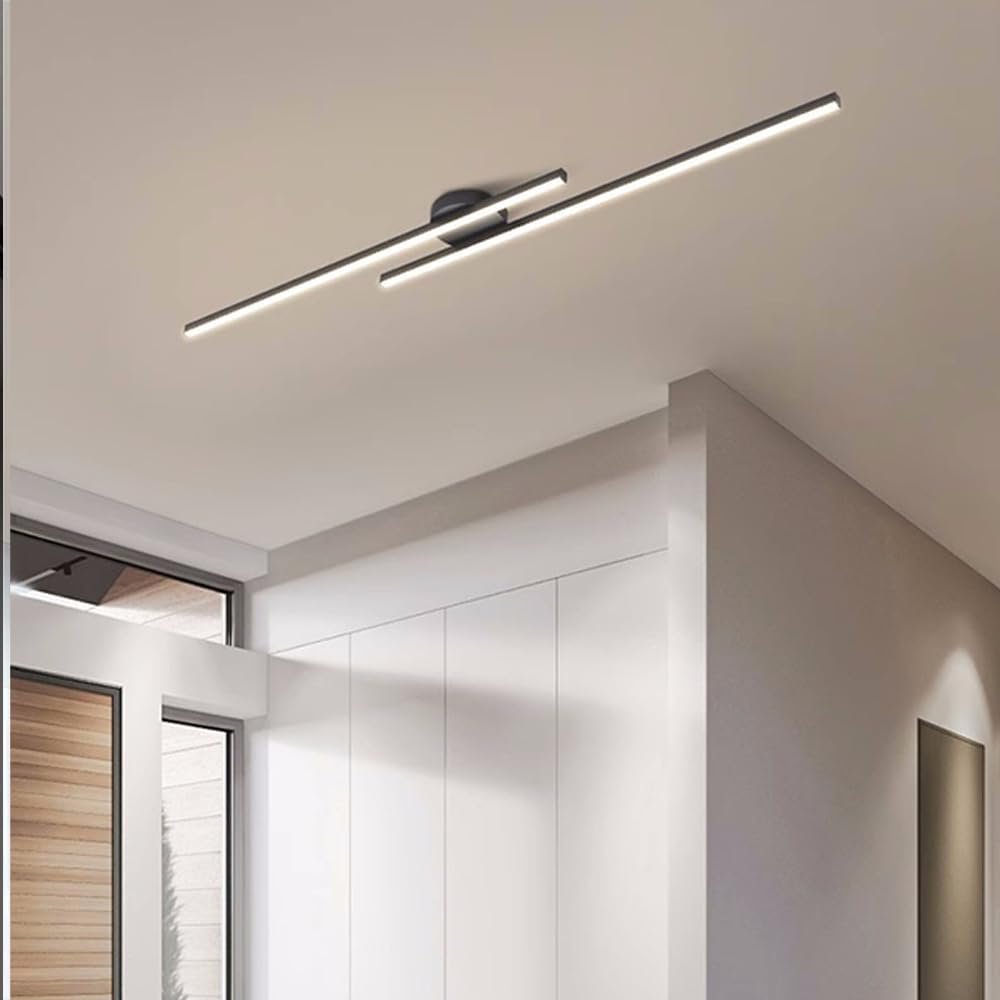 Nowoczesna Aluminiowa Długa Listwa Lampa Sufitowa LED Półzagłębiona View 11