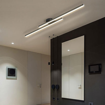 Nowoczesna Aluminiowa Długa Listwa Lampa Sufitowa LED Półzagłębiona View 12