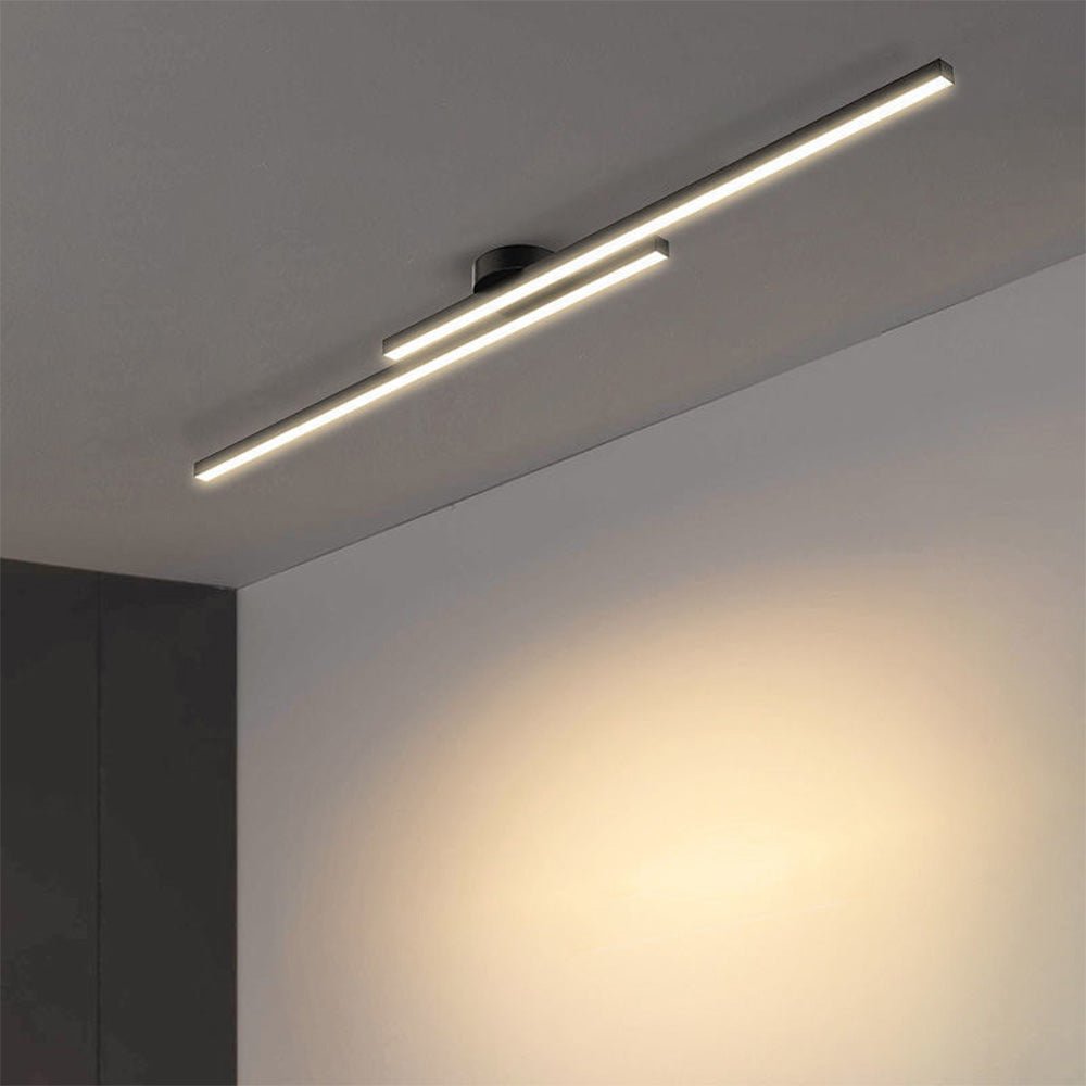 Nowoczesna Aluminiowa Długa Listwa Lampa Sufitowa LED Półzagłębiona View 13
