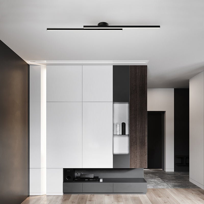 Nowoczesna Aluminiowa Długa Listwa Lampa Sufitowa LED Półzagłębiona View 15