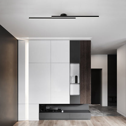 Nowoczesna Aluminiowa Długa Listwa Lampa Sufitowa LED Półzagłębiona View 15
