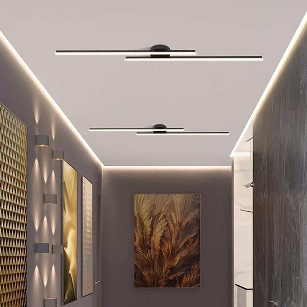 Nowoczesna Aluminiowa Długa Listwa Lampa Sufitowa LED Półzagłębiona View 16