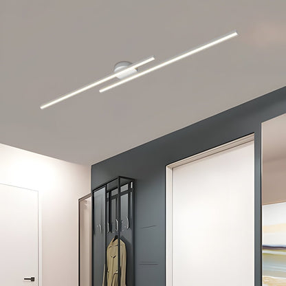 Nowoczesna Aluminiowa Długa Listwa Lampa Sufitowa LED Półzagłębiona View 20