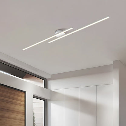 Nowoczesna Aluminiowa Długa Listwa Lampa Sufitowa LED Półzagłębiona View 21