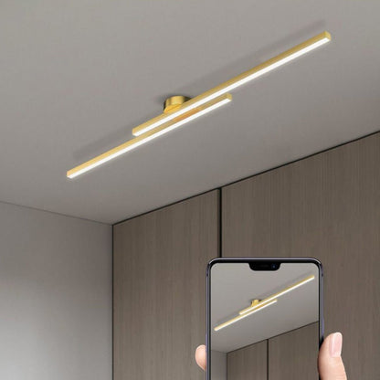 Nowoczesna Aluminiowa Długa Listwa Lampa Sufitowa LED Półzagłębiona View 25
