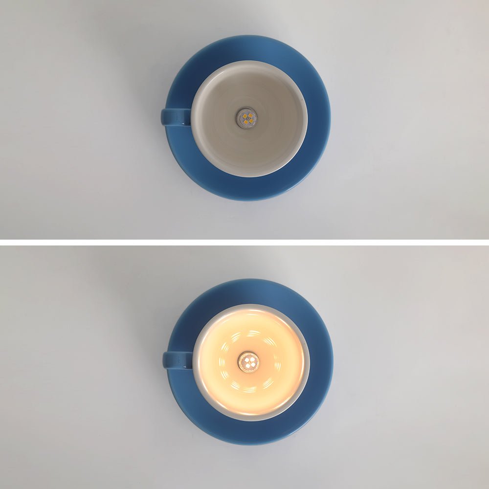 Nowoczesna Ceramiczna Lampa Sufitowa Plafon z Filiżankami Angle