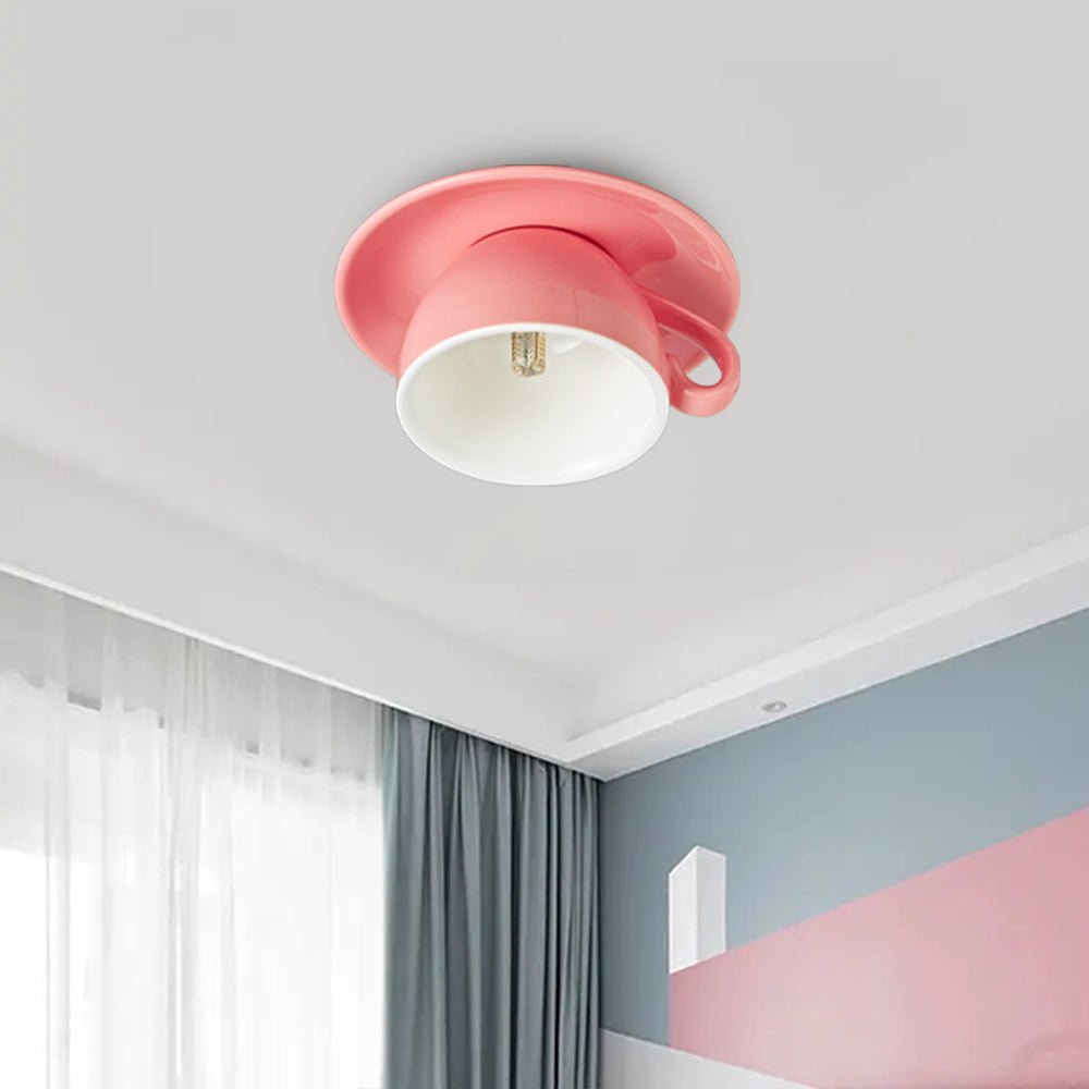 Nowoczesna Ceramiczna Lampa Sufitowa Plafon z Filiżankami Back