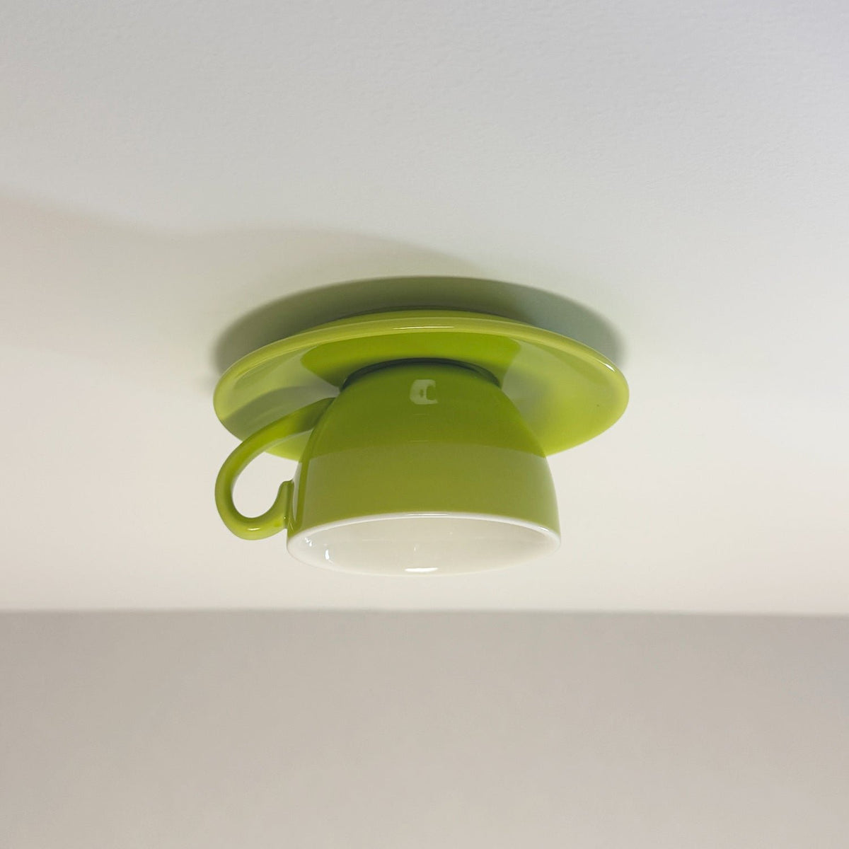 Nowoczesna Ceramiczna Lampa Sufitowa Plafon z Filiżankami Detail