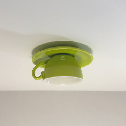 Nowoczesna Ceramiczna Lampa Sufitowa Plafon z Filiżankami Detail