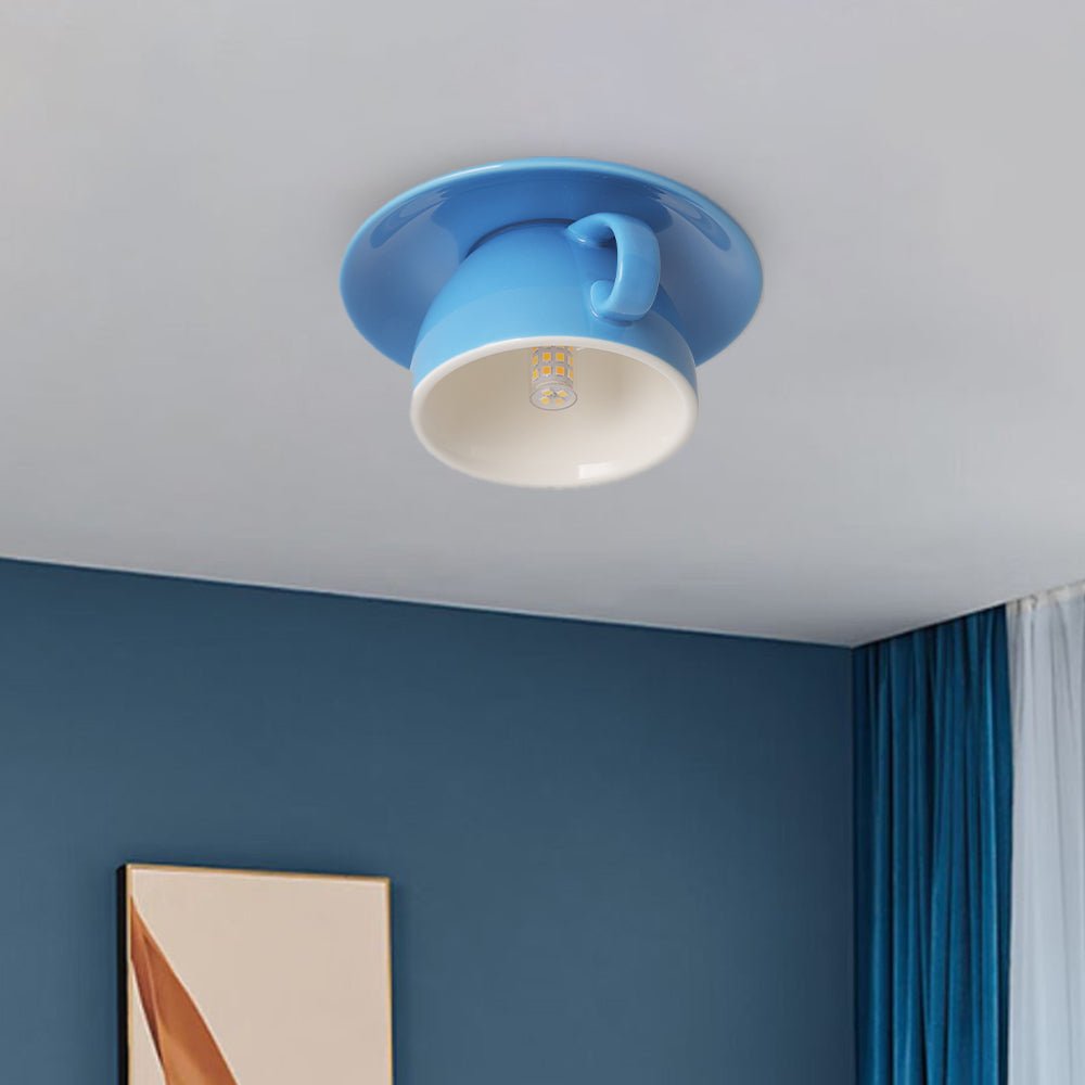 Nowoczesna Ceramiczna Lampa Sufitowa Plafon z Filiżankami Lifestyle