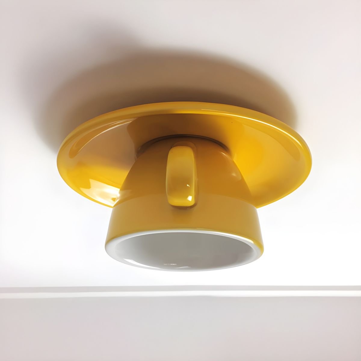 Nowoczesna Ceramiczna Lampa Sufitowa Plafon z Filiżankami Side