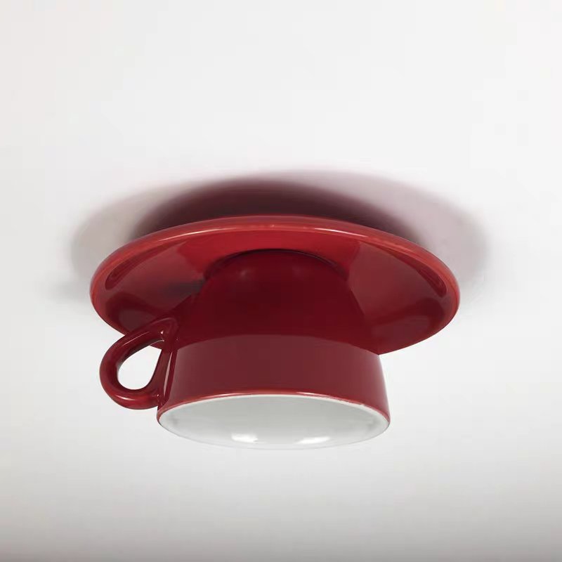 Nowoczesna Ceramiczna Lampa Sufitowa Plafon z Filiżankami View 11