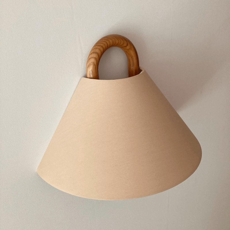 Nowoczesna Drewniana Plisowana Półokrągła Lampa Ścienna z Litego Drewna View 23