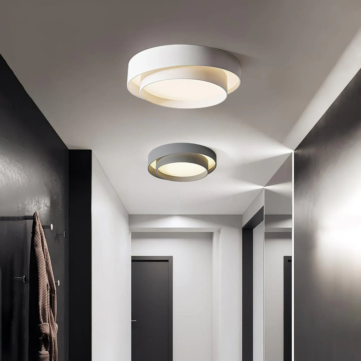 Nowoczesna Elegancka Lampa Sufitowa LED Okrągły Plafon Detail