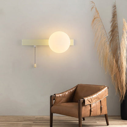Nowoczesna Geometryczna Żelazna Lampa Ścienna Szklana Kula Side