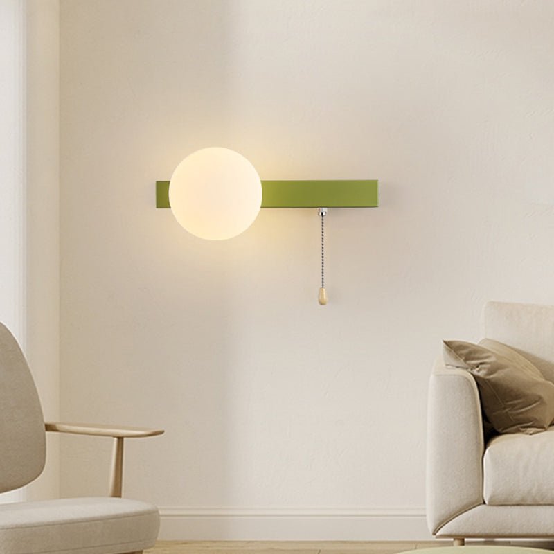 Nowoczesna Geometryczna Żelazna Lampa Ścienna Szklana Kula View 12