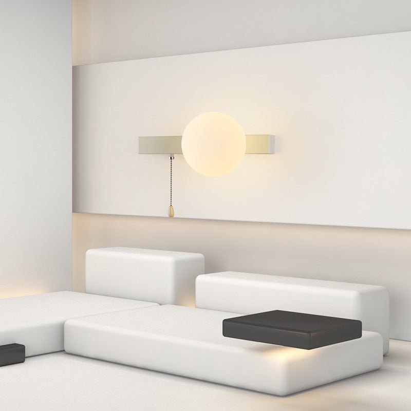 Nowoczesna Geometryczna Żelazna Lampa Ścienna Szklana Kula View 15