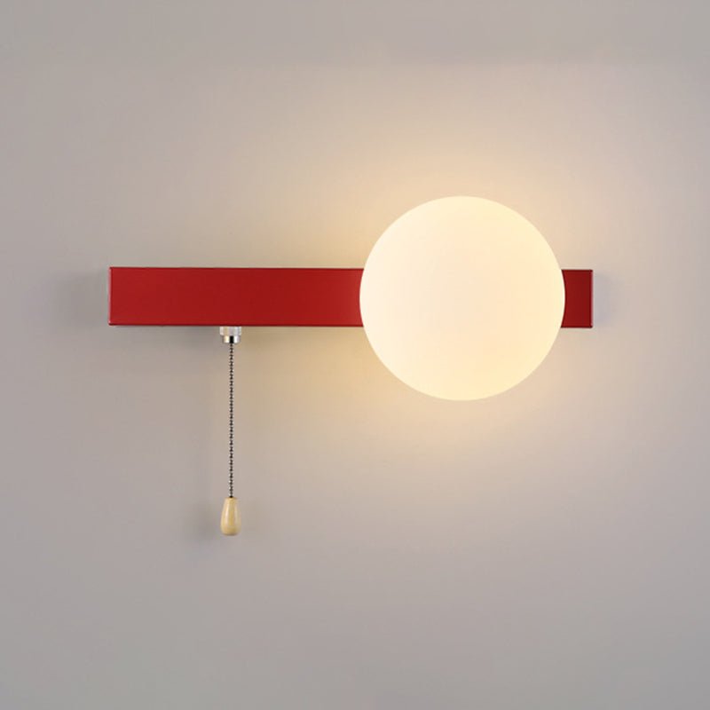 Nowoczesna Geometryczna Żelazna Lampa Ścienna Szklana Kula View 19