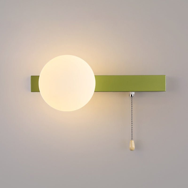 Nowoczesna Geometryczna Żelazna Lampa Ścienna Szklana Kula View 22