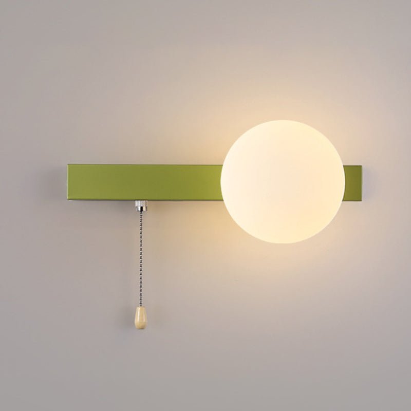 Nowoczesna Geometryczna Żelazna Lampa Ścienna Szklana Kula View 23