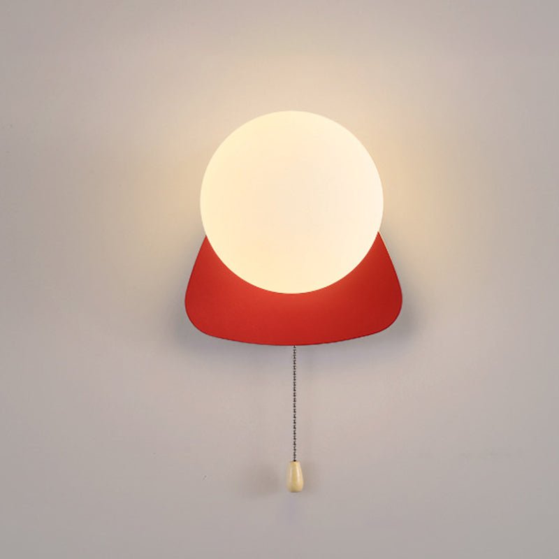 Nowoczesna Geometryczna Żelazna Lampa Ścienna Szklana Kula View 32