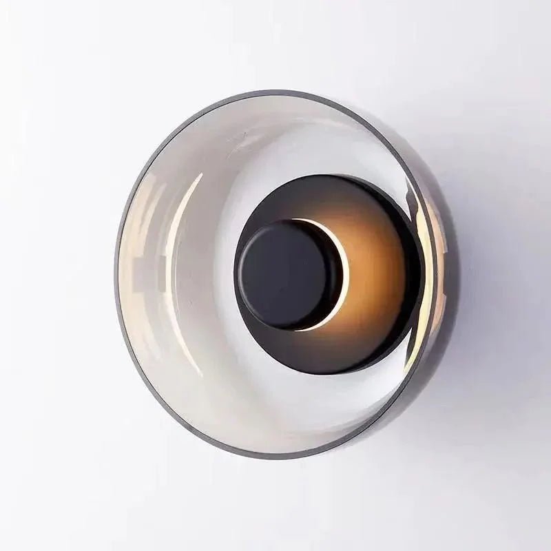 Nowoczesna kinkietowa lampa ścienna z okrągłym kloszem View 12