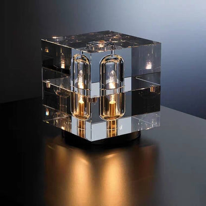 Nowoczesna Kryształowa Geometryczna Lampa Stołowa LED Hero