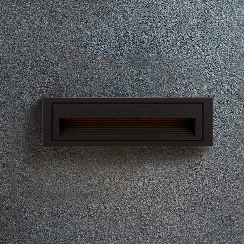 Nowoczesna Kwadratowa Metalowa Lampa Zewnętrzna na Schody i Taras Czarna View 16