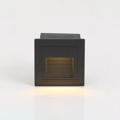 Nowoczesna Kwadratowa Metalowa Lampa Zewnętrzna na Schody i Taras Czarna View 20