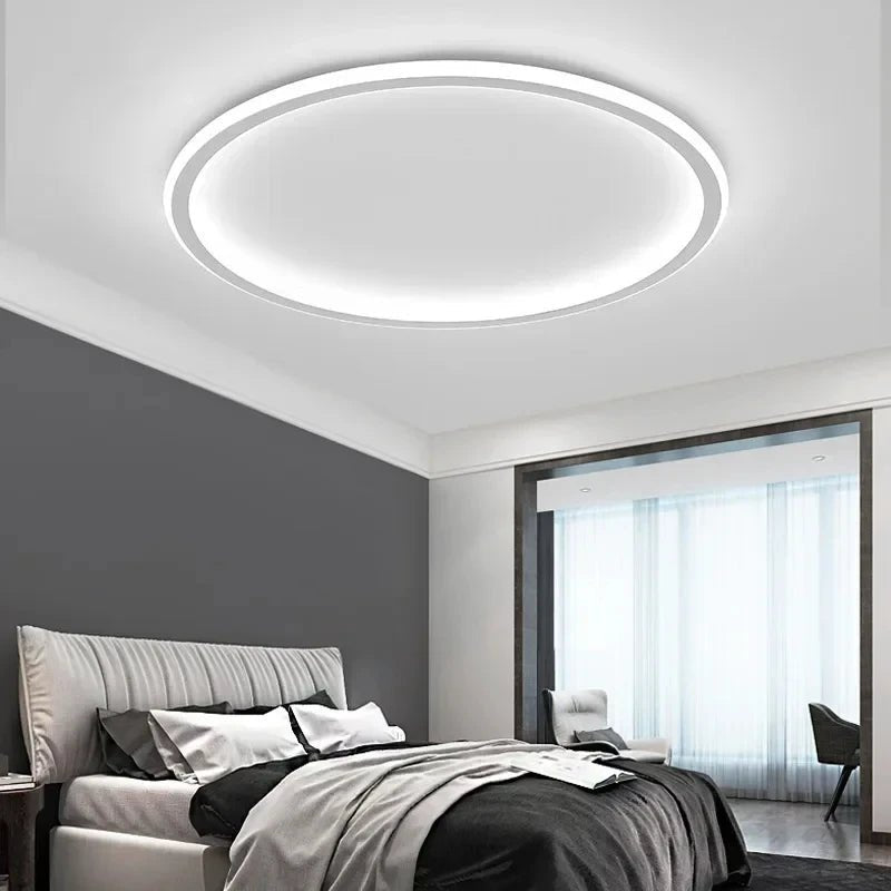 Nowoczesna lampa sufitowa LED w kształcie okręgu Front