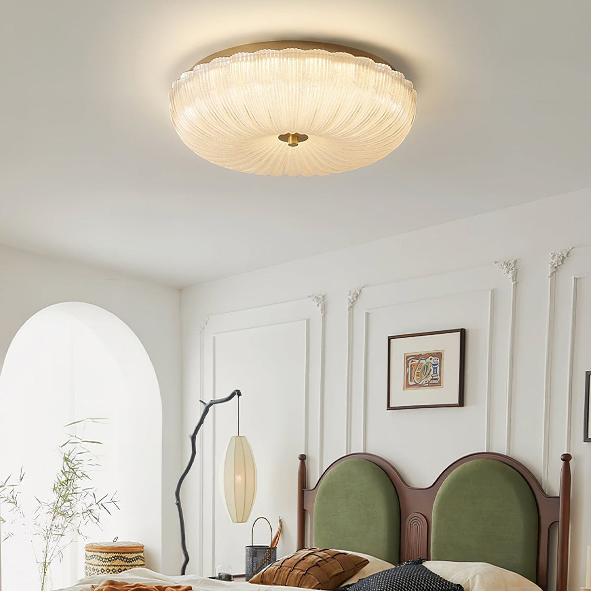 Nowoczesna Lampa Sufitowa z Falowanym Szkłem Lifestyle