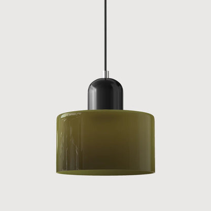 Nowoczesna lampa wisząca z kolorowego szkła w stylu Bauhaus Angle