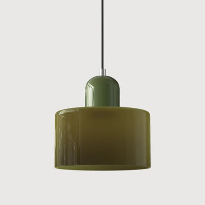 Nowoczesna lampa wisząca z kolorowego szkła w stylu Bauhaus Back